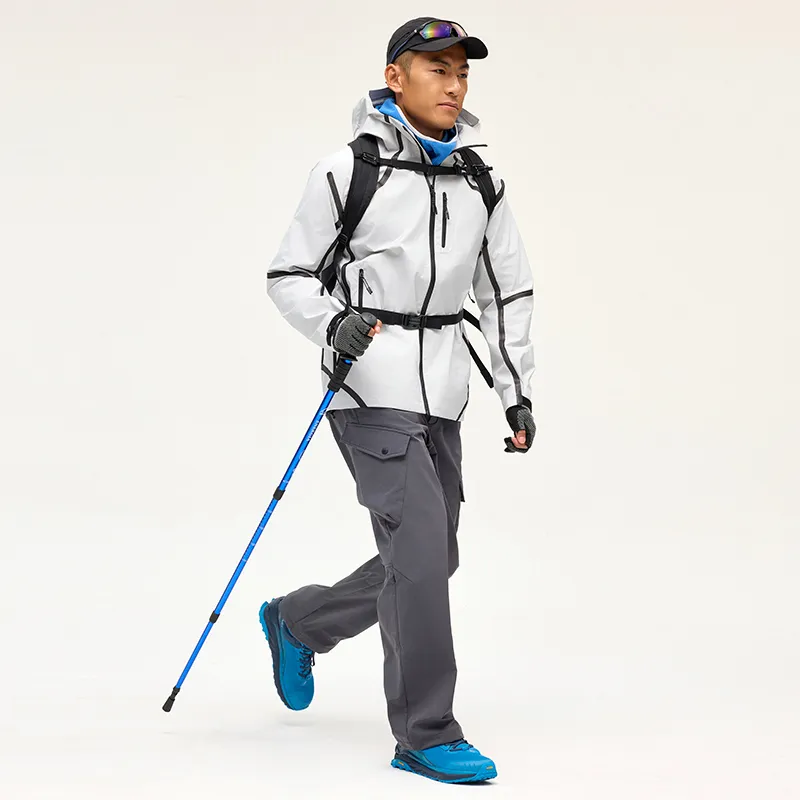 XINQITIAN Mountain Versatile Hiking Water Resistant Windproof Super Light Windbreaker Jacket Unisex Cool Moon Gray-5