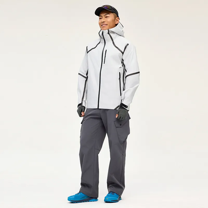 XINQITIAN Mountain Versatile Hiking Water Resistant Windproof Super Light Windbreaker Jacket Unisex Cool Moon Gray-4
