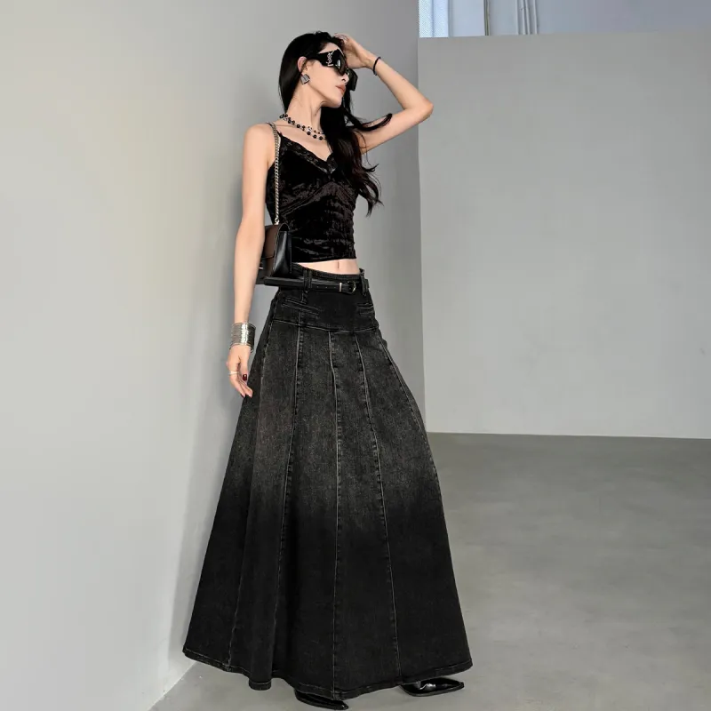 PAPERLLL Denim Long Skirts Women's-4