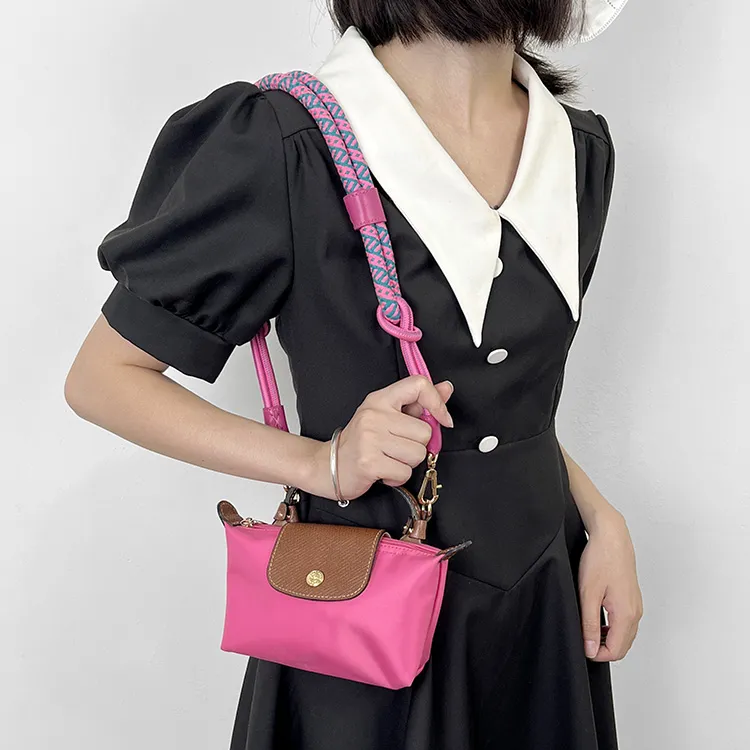 Luxury Care Artisan Workshop Cow Leather, Textile Straps Ropes Bag Strap Women's Multicolor-9