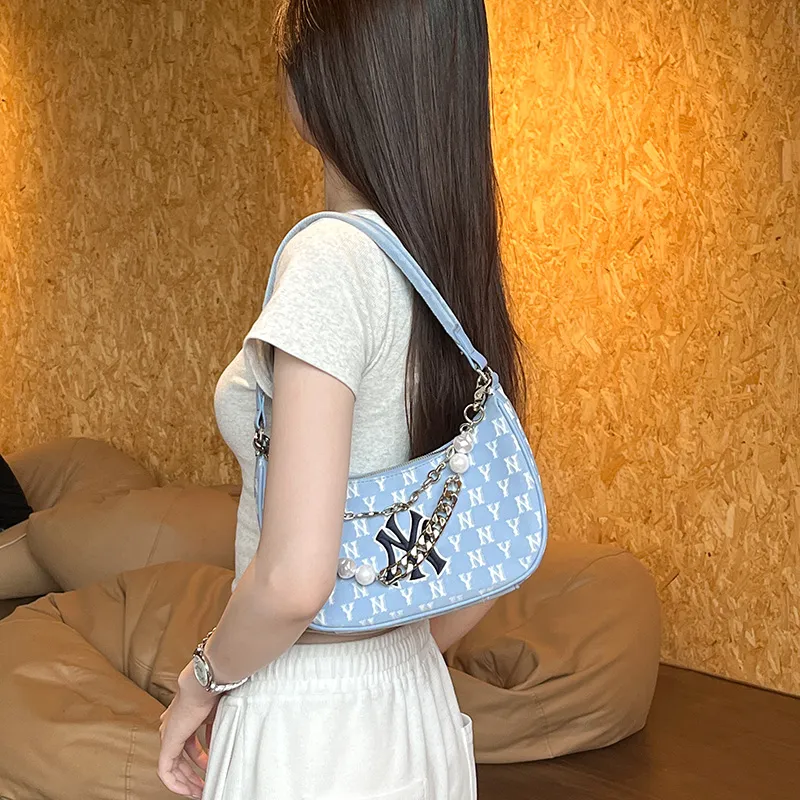 Luxury Care Artisan Workshop Bag Straps White Pearl Double Layer Thick Decorative Chain[Bag Not Included]-5