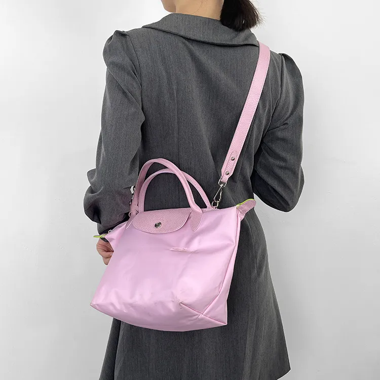 Luxury Care Artisan Workshop Cowhide Patchwork Canvas Bag Strap Women's Multicolor-5