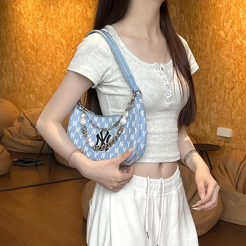 Luxury Care Artisan Workshop Bag Straps White Pearl Double Layer Thick Decorative Chain[Bag Not Included]-1