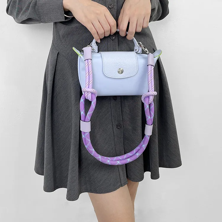 Luxury Care Artisan Workshop Cow Leather, Textile Straps Ropes Bag Strap Women's Multicolor-3