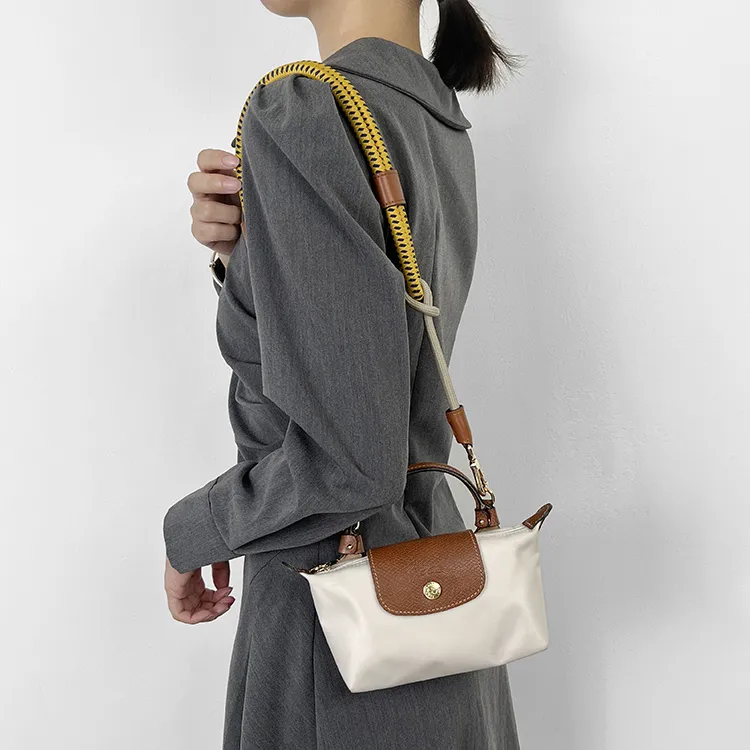 Luxury Care Artisan Workshop Cow Leather, Textile Straps Ropes Bag Strap Women's Multicolor-25