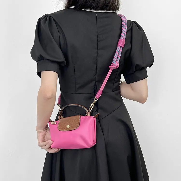Luxury Care Artisan Workshop Cow Leather, Textile Straps Ropes Bag Strap Women's Multicolor-13