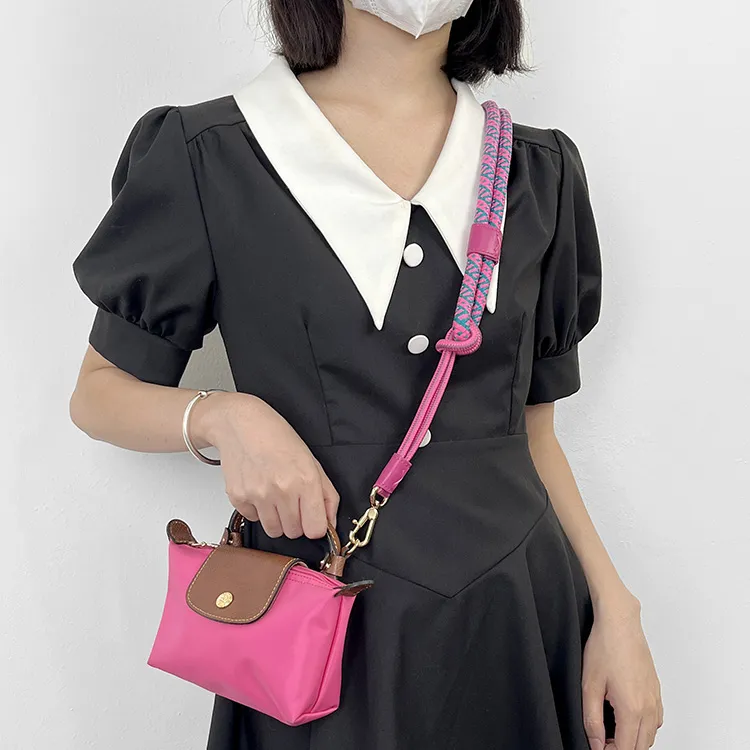 Luxury Care Artisan Workshop Cow Leather, Textile Straps Ropes Bag Strap Women's Multicolor-11