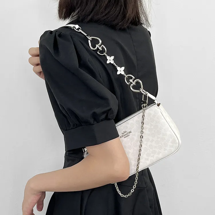 Luxury Care Artisan Workshop Copper Metal Bag Shoulder Strap Women's Silver-1