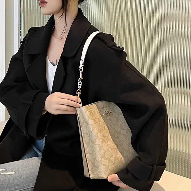 Luxury Care Artisan Workshop Metal Alloys Bag Shoulder Strap Women's White/Gold Tone-5