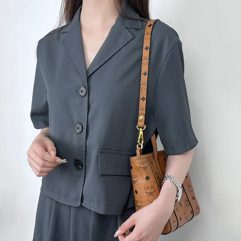 Luxury Care Artisan Workshop Leather Bag Strap Women's Earth Yellow/Black-5