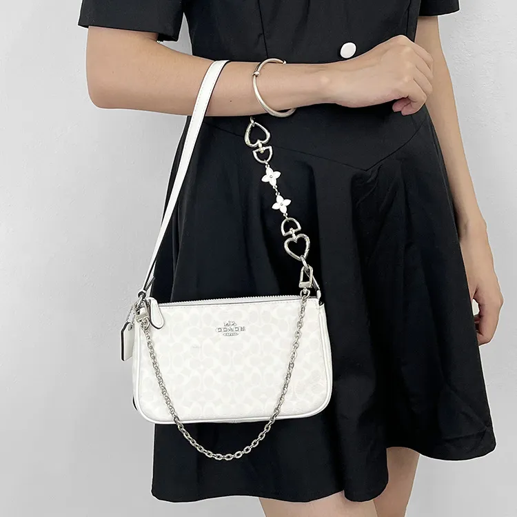 Luxury Care Artisan Workshop Copper Metal Bag Shoulder Strap Women's Silver-2