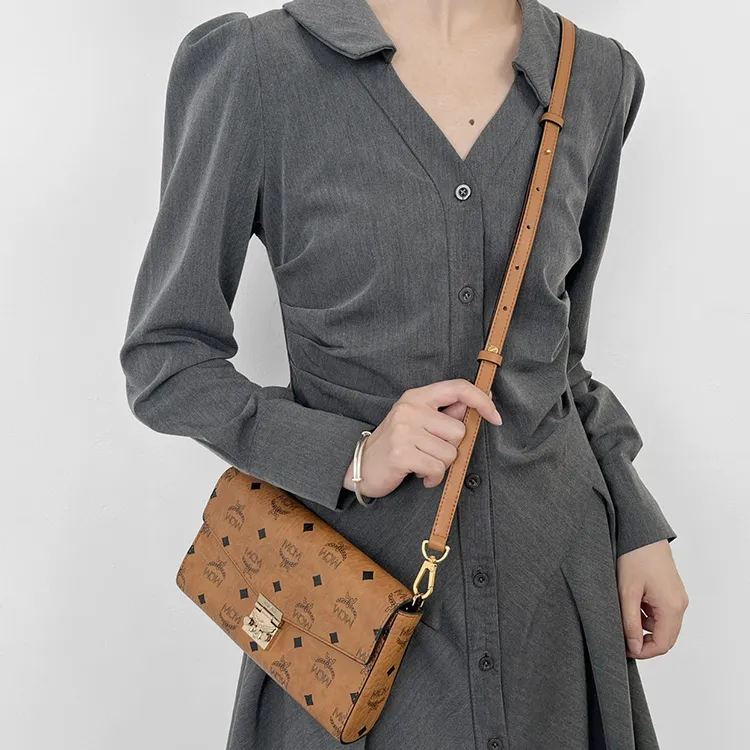 Luxury Care Artisan Workshop Imported Microfiber Envelope Bag, Shoulder Bag, Crossbody Bag, Bag Strap Women's Brown-2