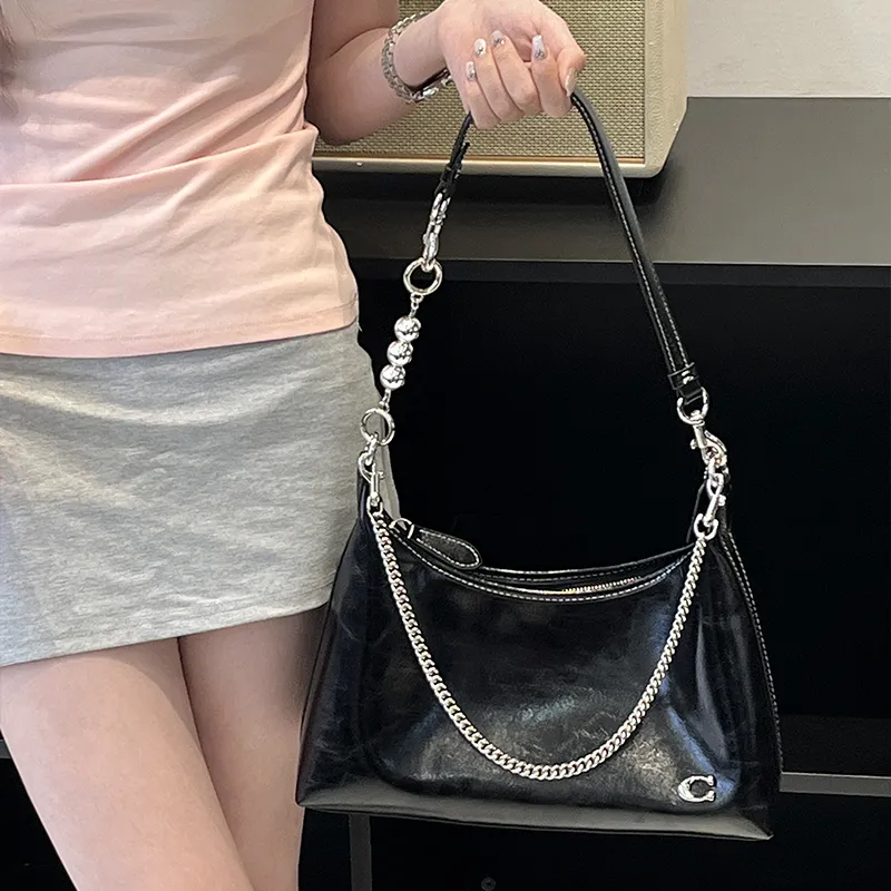 Luxury Care Artisan Workshop Metal Bag Shoulder Strap Women's Silver-3