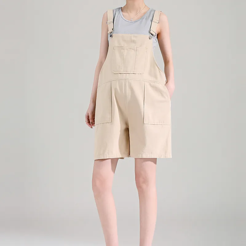 YeeHoO Casual Shorts Women's Khaki-3