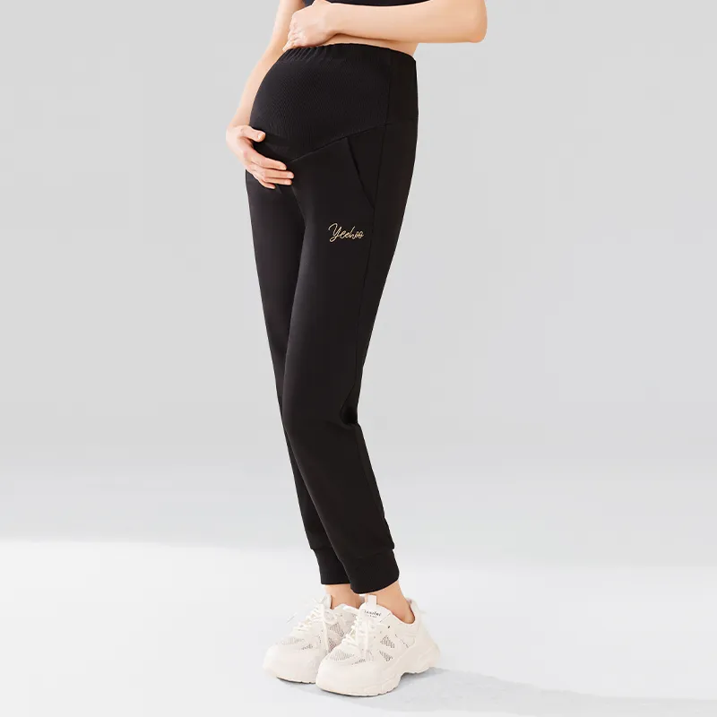 YeeHoO Knitted Sports Pants Women's Black-2