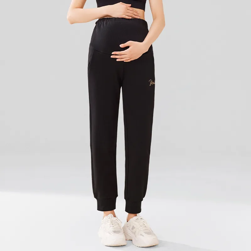 YeeHoO Knitted Sports Pants Women's Black-3