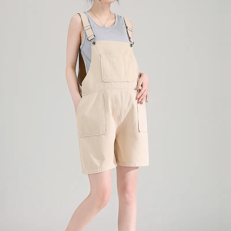 YeeHoO Casual Shorts Women's Khaki-5