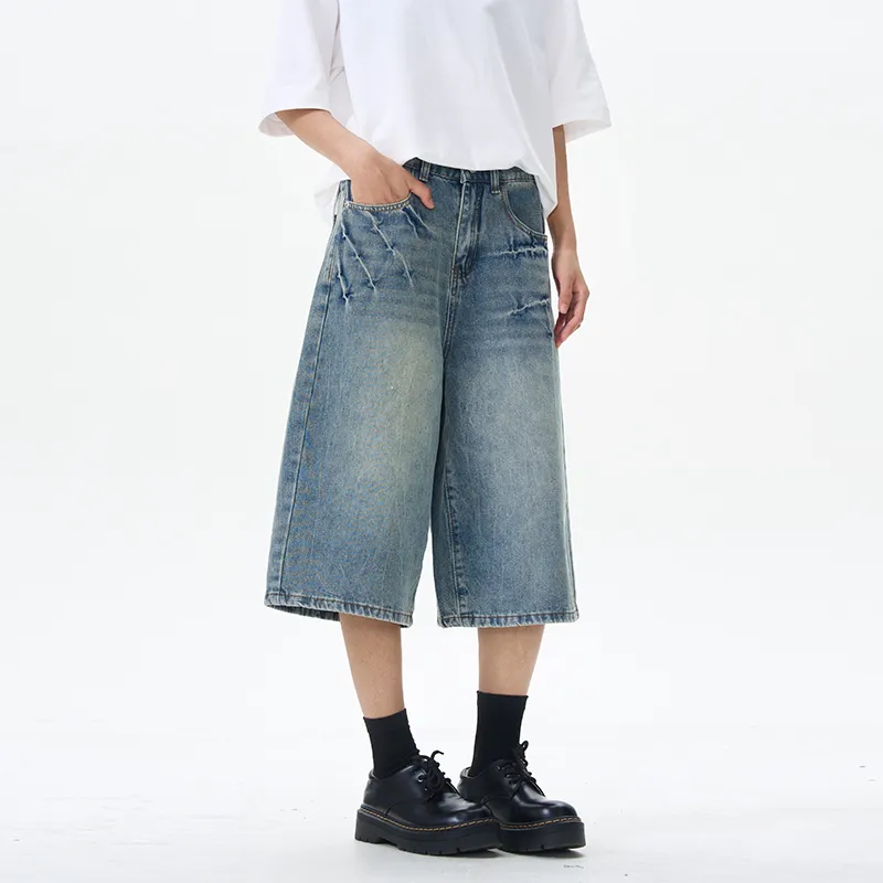 CREAZIONI LA FANTASIA E MOBILE Denim Shorts Unisex Blue-2