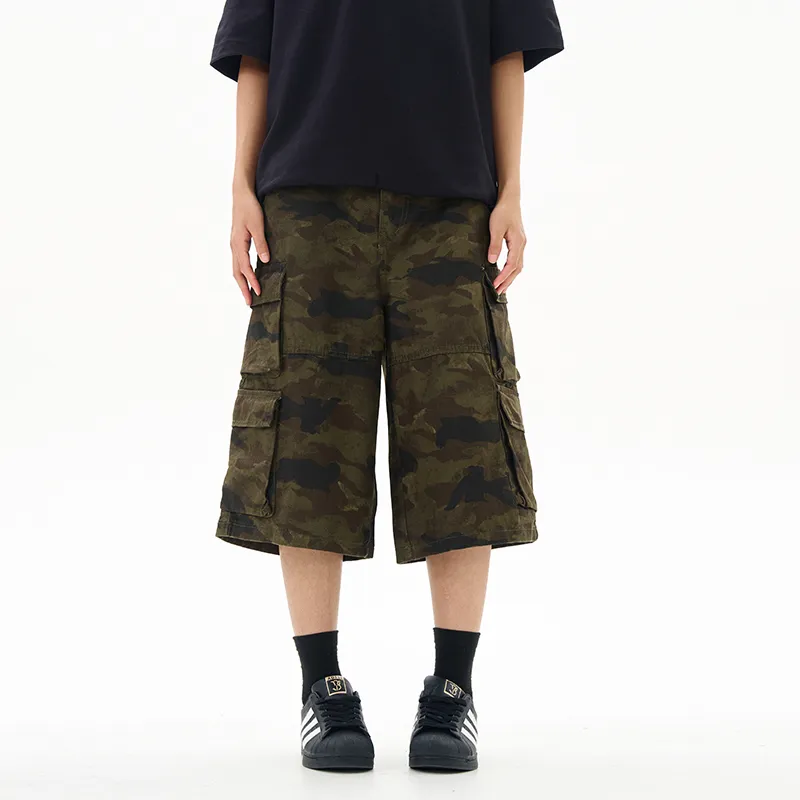 CREAZIONI LA FANTASIA E MOBILE Denim Shorts Unisex Camouflage-1