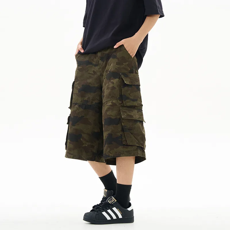 CREAZIONI LA FANTASIA E MOBILE Denim Shorts Unisex Camouflage-3