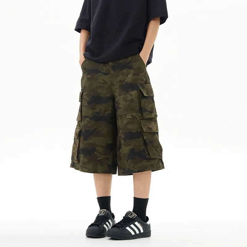 CREAZIONI LA FANTASIA E MOBILE Denim Shorts Unisex Camouflage-2