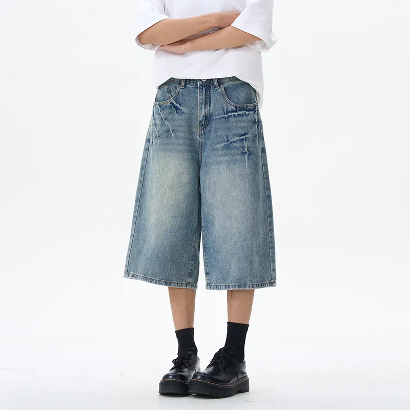 CREAZIONI LA FANTASIA E MOBILE Denim Shorts Unisex Blue-4