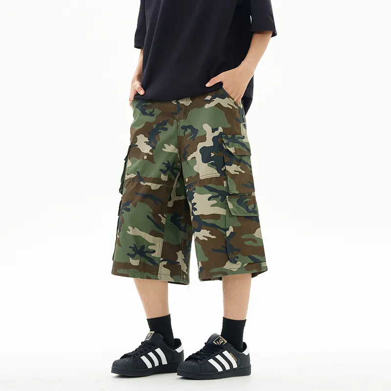 CREAZIONI LA FANTASIA E MOBILE Denim Shorts Unisex Camouflage-4