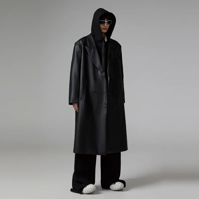 CREAZIONI LA FANTASIA E MOBILE Trench Coat Unisex Black-4