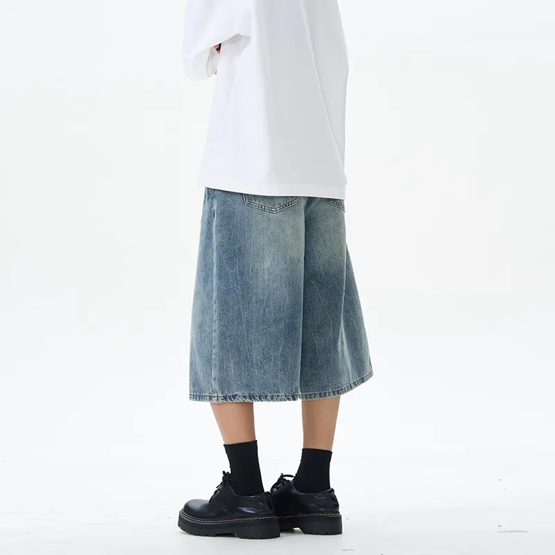 CREAZIONI LA FANTASIA E MOBILE Denim Shorts Unisex Blue-5