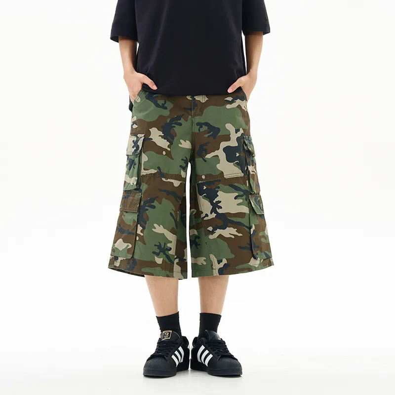 CREAZIONI LA FANTASIA E MOBILE Denim Shorts Unisex Camouflage-1