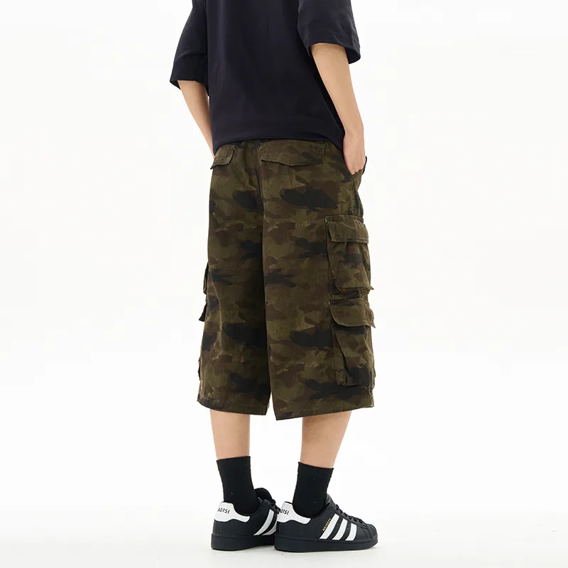 CREAZIONI LA FANTASIA E MOBILE Denim Shorts Unisex Camouflage-5