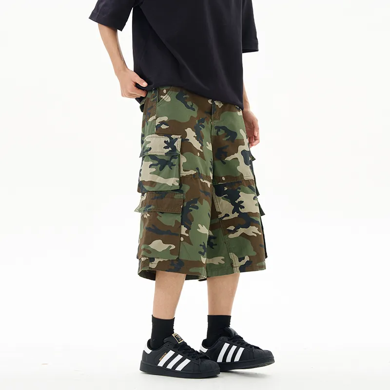 CREAZIONI LA FANTASIA E MOBILE Denim Shorts Unisex Camouflage-3