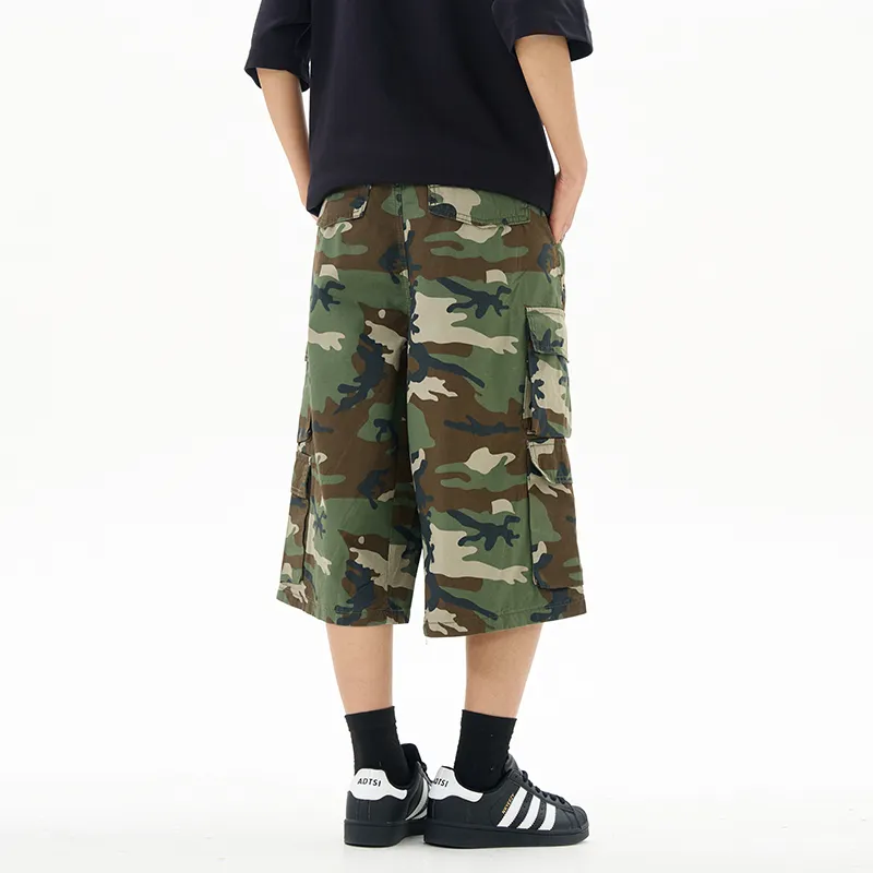CREAZIONI LA FANTASIA E MOBILE Denim Shorts Unisex Camouflage-5