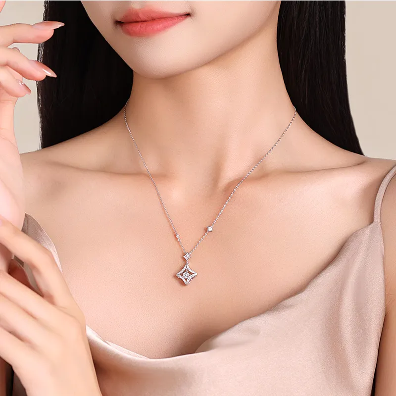 DESIGN CIRCLES S925 Silver Necklaces Women's-5