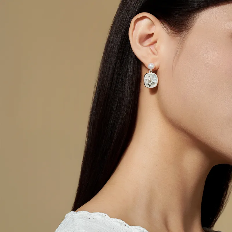 DESIGN CIRCLES S925 Silver Earrings Women's-4