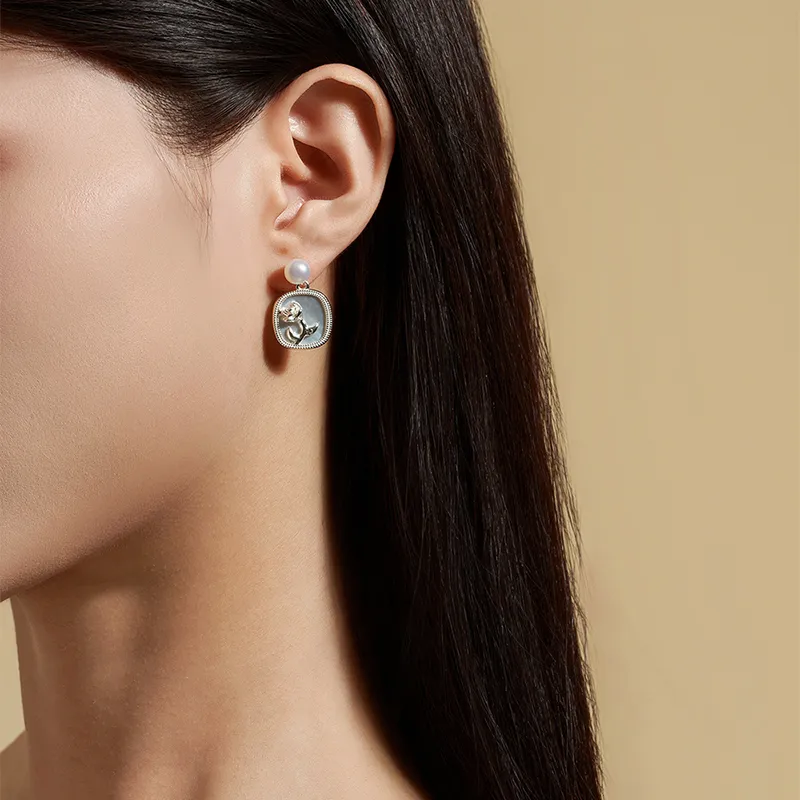 DESIGN CIRCLES S925 Silver Earrings Women's-3
