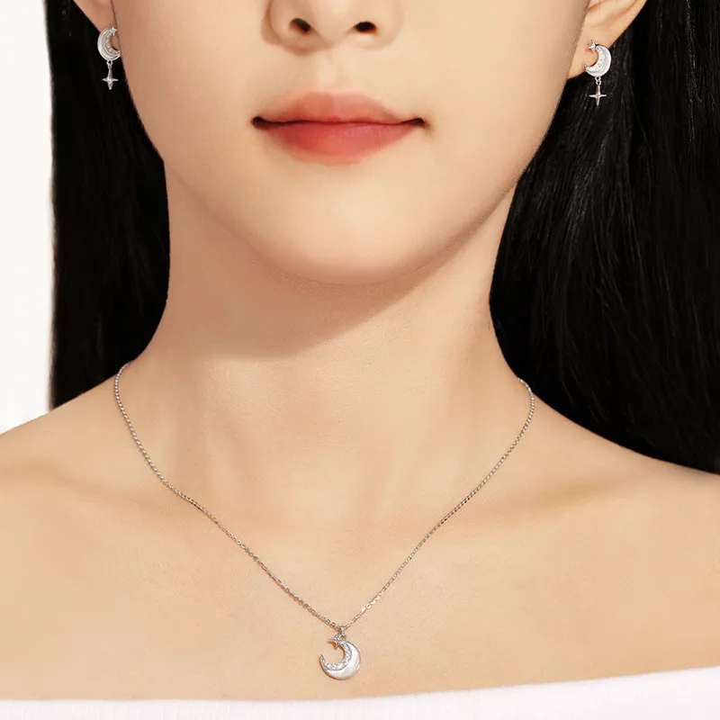 DESIGN CIRCLES S925 Silver Necklaces Women's-5