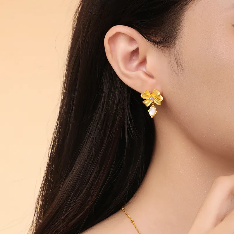 DESIGN CIRCLES S925 Silver Stud Earrings Women's-3