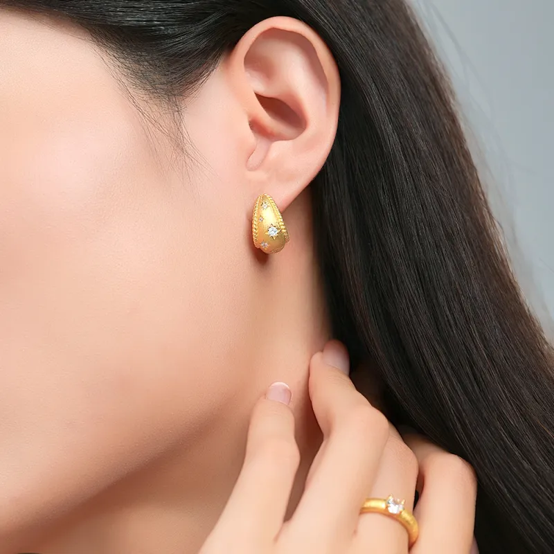 DESIGN CIRCLES S925 Silver Stud Earrings Women's-4
