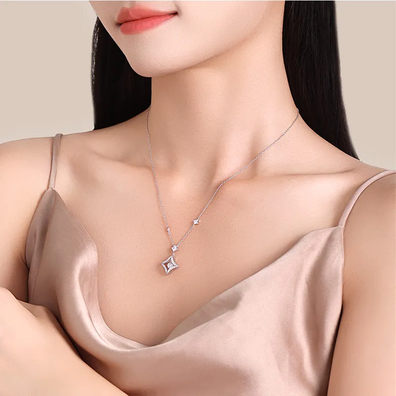 DESIGN CIRCLES S925 Silver Necklaces Women's-4