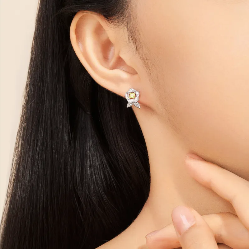 DESIGN CIRCLES S925 Silver Stud Earrings Women's-3