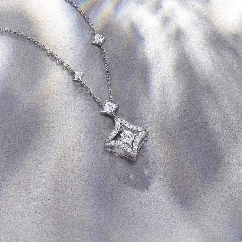 DESIGN CIRCLES S925 Silver Necklaces Women's-3