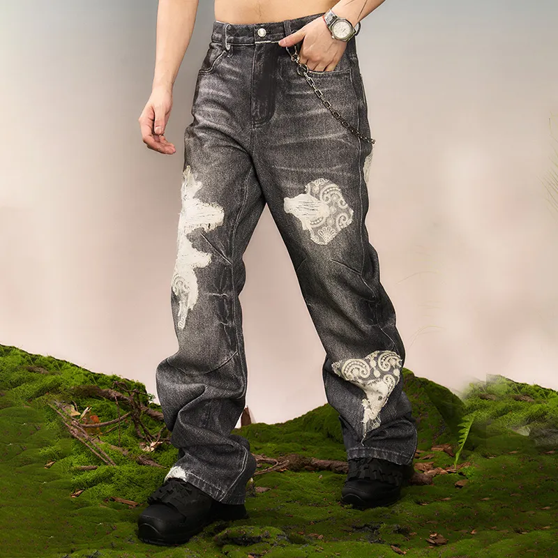 YADcrew Jeans Unisex Black-1