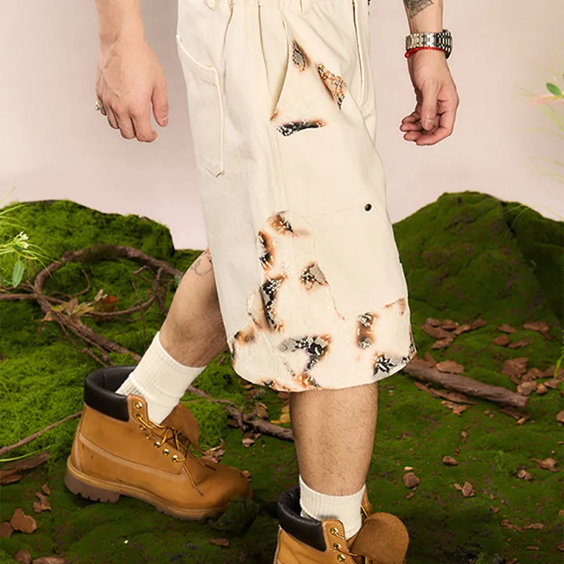 YADcrew Casual Shorts Unisex Ecru-5