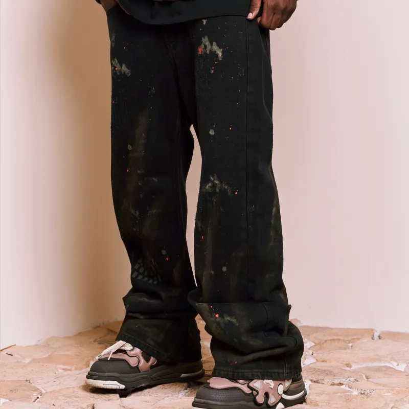 YADcrew Jeans Unisex Black-2