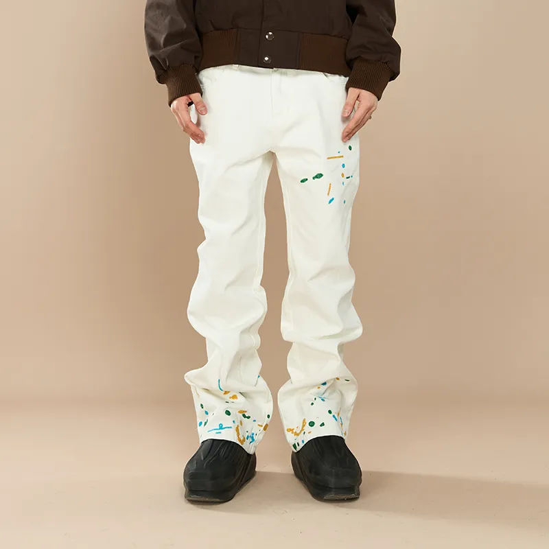 YADcrew Jeans Unisex White-4