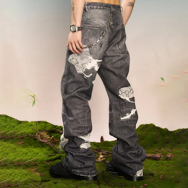 YADcrew Jeans Unisex Black-4