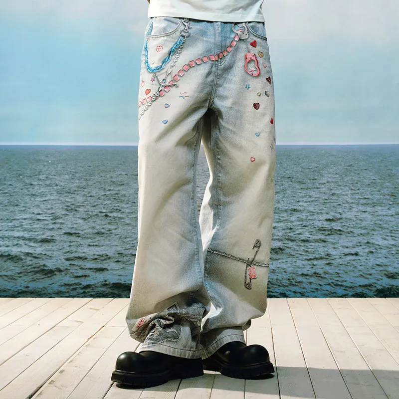 YADcrew Summer Jeans Unisex Blue-2