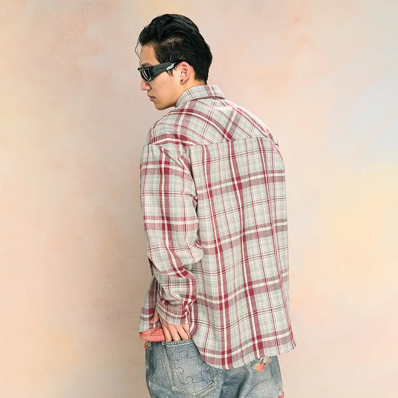 YADcrew Shirts Unisex Gray Red-4
