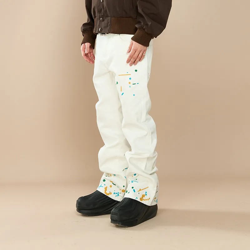 YADcrew Jeans Unisex White-5
